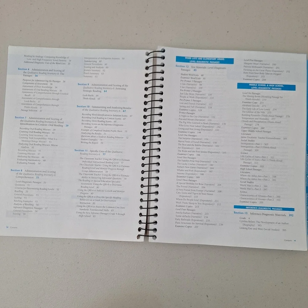 Qualitative Reading Inventory (6th Edition) - Spiral-bound - VERY GOOD